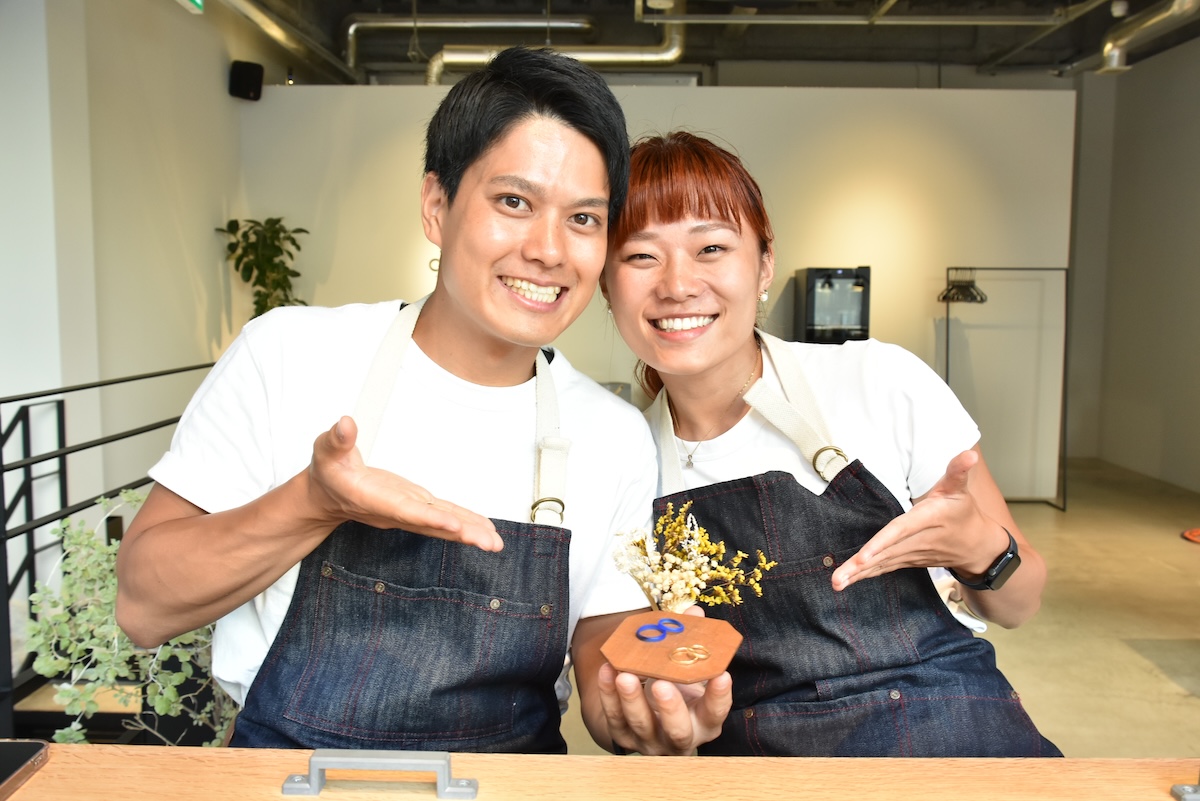 仕上がり前の結婚指輪
